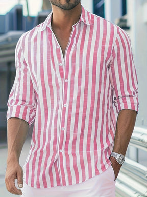 Men's Striped Linen Shirt