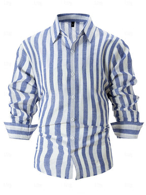 Men's Striped Linen Shirt