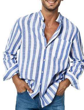 Men's Striped Linen Shirt